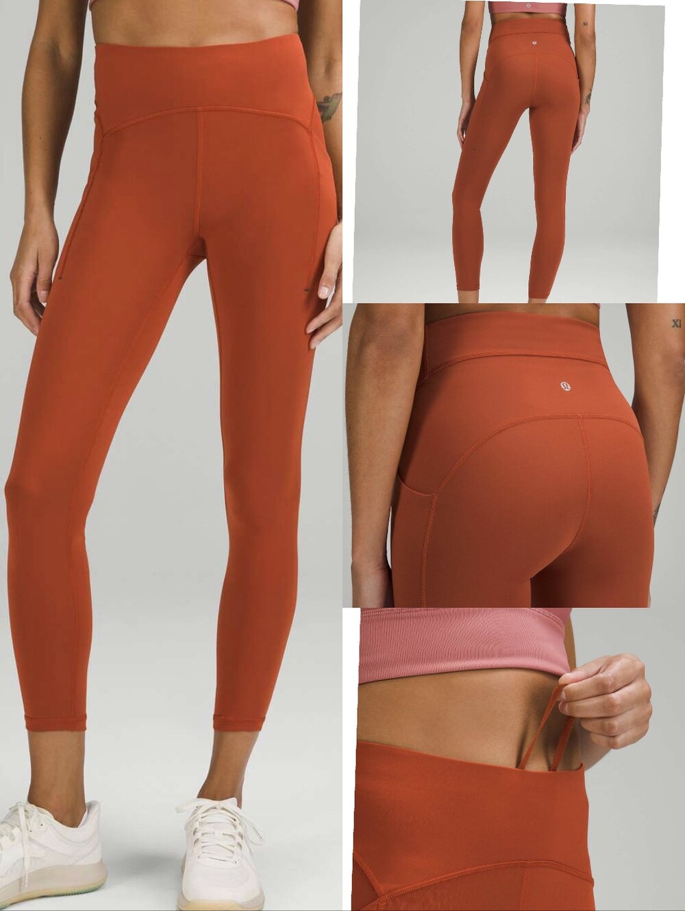 Lululemon Power Thru High-Rise Leggings Aztec Brickb Size 0 NWOT